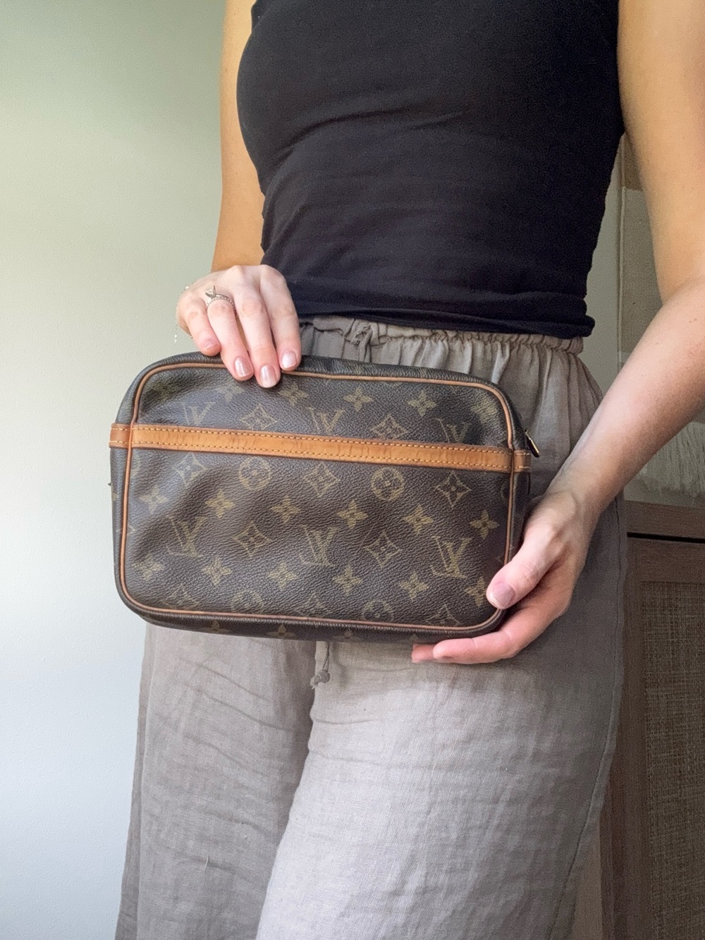 ✅AUTH✅LOUIS VUITTON COMPIEGNE BAG CLUTCH